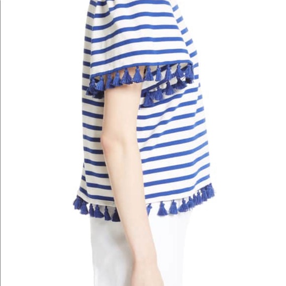 Kate Spade new york tassel stripe flutter sleeve - Picture 3 of 7